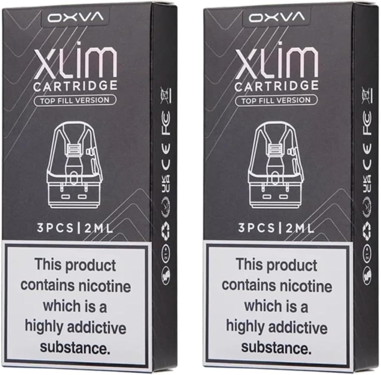 OXVA Xlim Pods V3 New Oxva Vape Pods for Oxva XLIM Pro, Xlim Vape Kit Xlim SE Xlim 2ml Cartridge Top Filling v3 Pods 2 Packs of 3 No Nicotine. (0.6 2