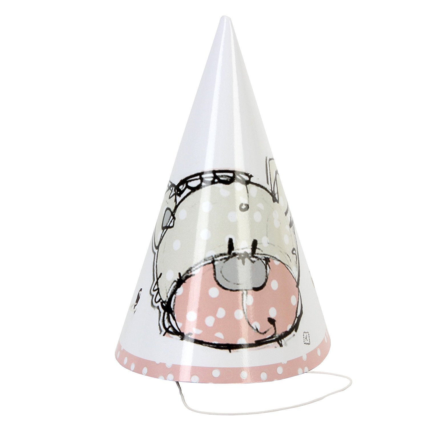 Tracey Russell Polka Dot Coll Partyware Pack of 8 Hats - Girl