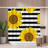Woutay Shower Curtain Mould Proof Resistant Yellow Sunflowers,Water Repellant Fabric,Polyester,Size 180x180CM