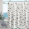 Minicoco Shower Curtains Mould Proof Resistant Bathroom Shower Curtain 100% Polyester Waterproof Shower Curtain Anti-Mould with 12 Hooks, 180 x 180 cm