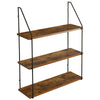 IBUYKE Floating Shelves, Wall Shelf Outdoor, 60x20x80cm, Shelving Unit for Wall, Plant Stand, Kitchen Spice Rack, Storage Organiser Shelf for Bedroom,