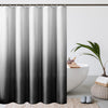 WELTRXE Shower Curtains For Bathroom, Ombre Black 180x180cm Shower Curtain Set With 12 Hooks, Weighted Hem, Water Resistant Quick Dry Polyester