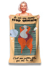 Zinello Design Personalised Microfibre Beach Towel with Humorous Message - Beach Towel 160 x 80 cm - Ultra Absorbent, Quick Dry, Lightweight and
