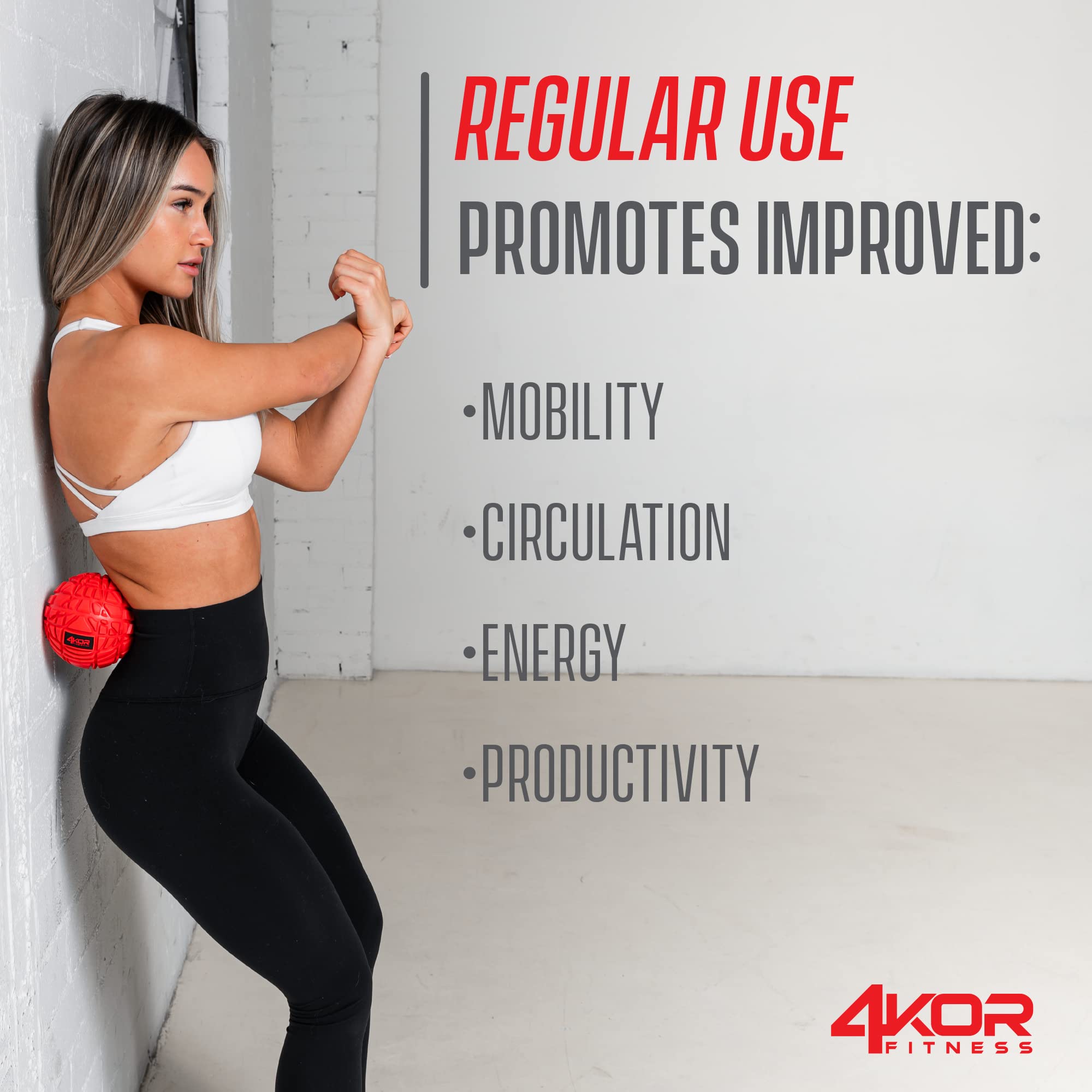 Massage Balls for Deep Tissue Muscle Recovery by 4KOR Fitness, Perfect for Myofascial Release and Trigger Point Therapy (12cm and 8cm 4KOR Fireball
