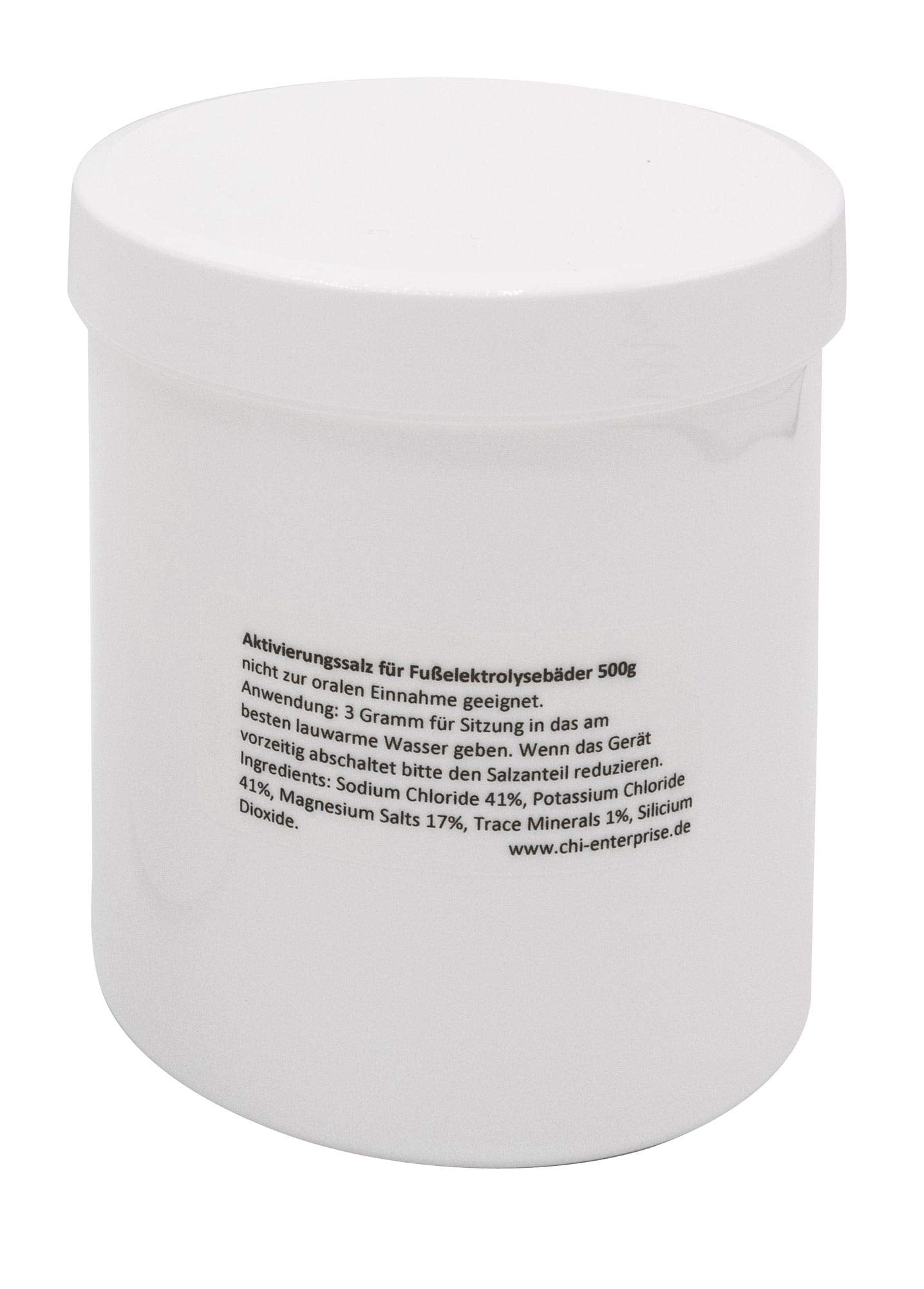 500 g activating salt for Hydrosana, Bioenergiser Detox Spa, Ion Cleanser, Royal Spa and other foot baths - reduced sodium content, enriched with