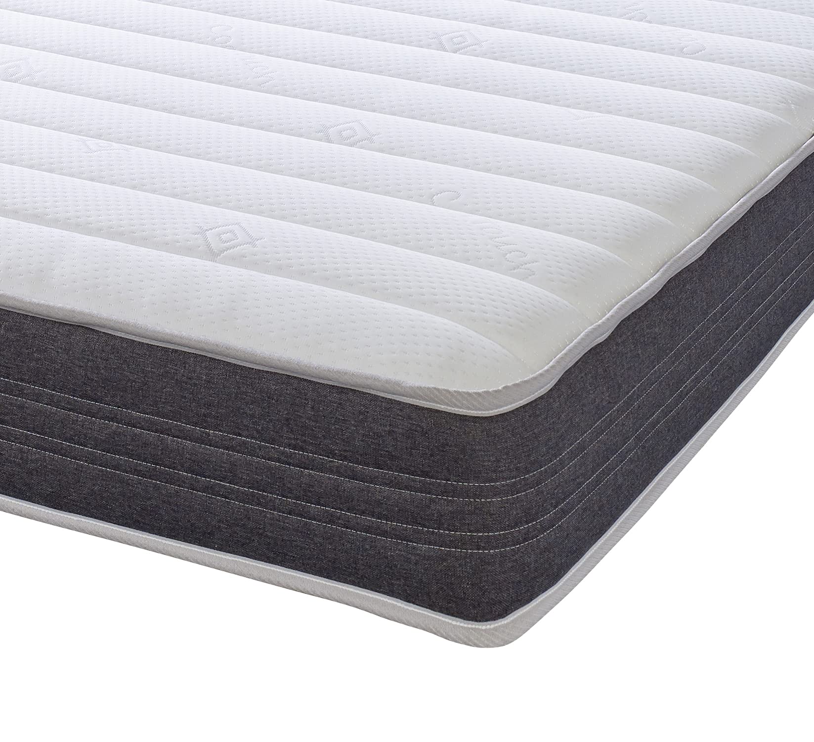 Extreme Comfort Sirocco Airflow Grey 18cms Deep Hybrid Spring & Memory Fibre Mattress, 2ft6 Small Single (2ft6 x 6ft3, 75cm x 190cm)