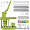 Badge Maker Button Machine Multiple Sizes DIY Pin Maker Badge Press Machine with 10 Bottle Opener, 10 Key Chain Suits, Molds & Round Paper Cutter