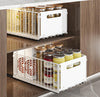 YunNasi Pull Out Cabinet Organizer Slide Out Drawer Storage Shelves Cupboard Organiser Sliding Cabinet Basket for Kitchen with Silent Slide No