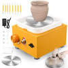 Pottery Wheel, Helangel Mini Pottery Wheel with Strong Motor 2000RPM Adjustable Speed, Potters Wheel with 10/6.5cm Plates and Sculpting Tools, Ceramic