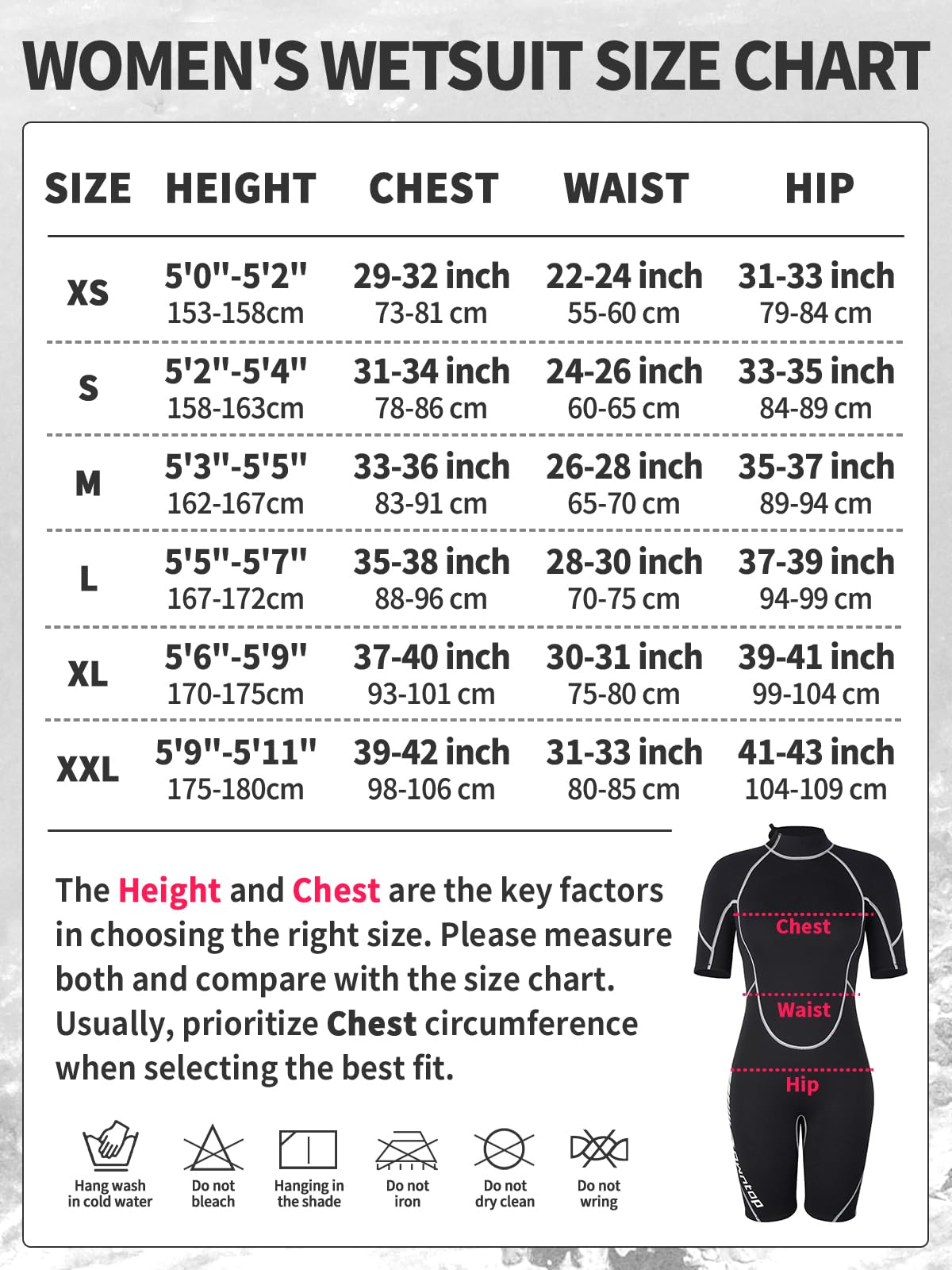 Owntop 3/2mm Shorty Wetsuit Women - Back Zip Wet Suit for Diving Surfing, Short Sleeve Diving Suits Stretch Neoprene for Water Sports, Women Black M