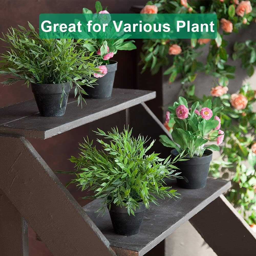 vensovo 15CM Black Terracotta & Clay Pots for Plant with Saucer - 4 Pack Medium Terra Cotta Planter with Drainage Hole, Flowerpot for Indoor Outdoor