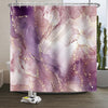 Xiaoterna Marble Shower Curtain Purple Gold Splatter Textile Bathroom Curtain Mixed Purple White Gold Splatter Colourful Marble Shower Curtain Machine
