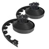VOUNOT 20m Flexible Lawn Edging, Plastic Garden Edging Border with 60 Strong Securing Pegs, Height 5cm, Black