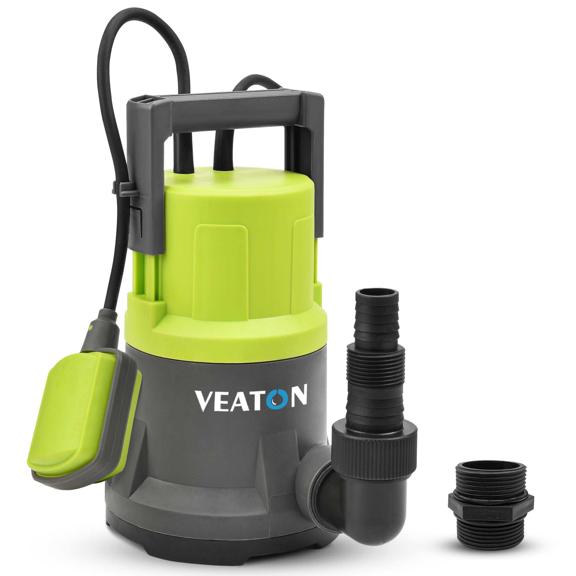 VEATON 400W Electric Submersible Water Pump for Clean Water, Max Flow 11000L/H Compact Utility Pump, Drain Water from Garden Pond Swimming Pool Hot