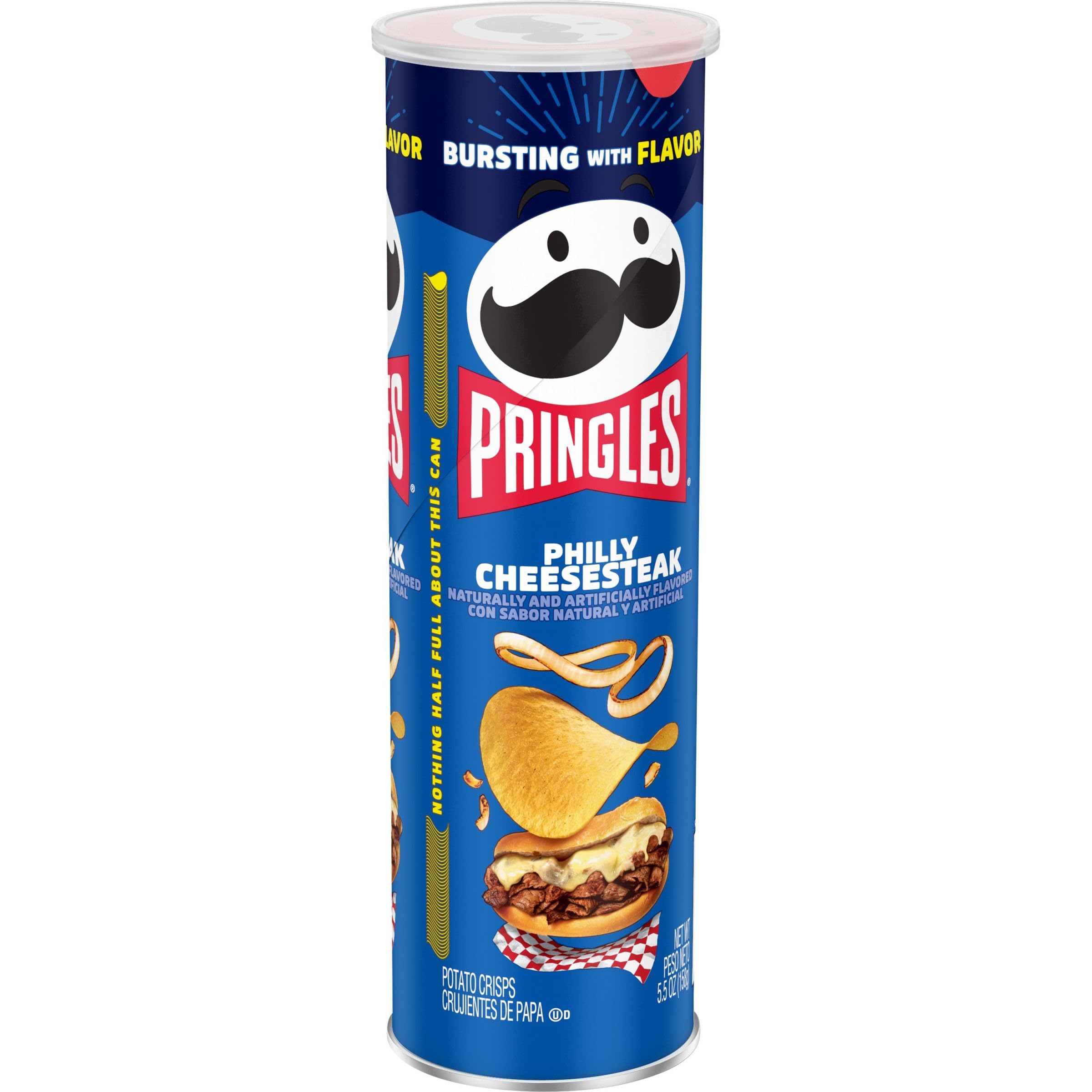 Pringles 2 pack Philly Cheesesteak Flavored Potato Chip Crisps 5.5oz Cans