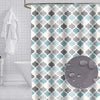 GONOVE Shower Curtain 220 x 200cm Mildew Resistant Waterproof Polyester Fabric Geometric Bathroom Shower Curtain Liner Long Washable Bath Curtain with