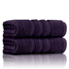 GC GAVENO CAVAILIA 100% Ringspun Cotton, Luxury 550 GSM Zero Twist Sheets, Egyptian, Purple, 70x120 Bath Towel