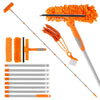 10.5Ft(3.2m?Window Cleaning Equipment, Window Squeegee Cleaner Kit with Extension Pole, Venetian Blind Brush and 3Pcs Microfiber Scrubber Washing Kit