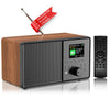 DAB/DAB+ FM Digital Radio with 2.4-inch color display, Bluetooth, USB/AUX, remote control, dual alarm, sleep timer, kitchen radio, 6 languages, 30
