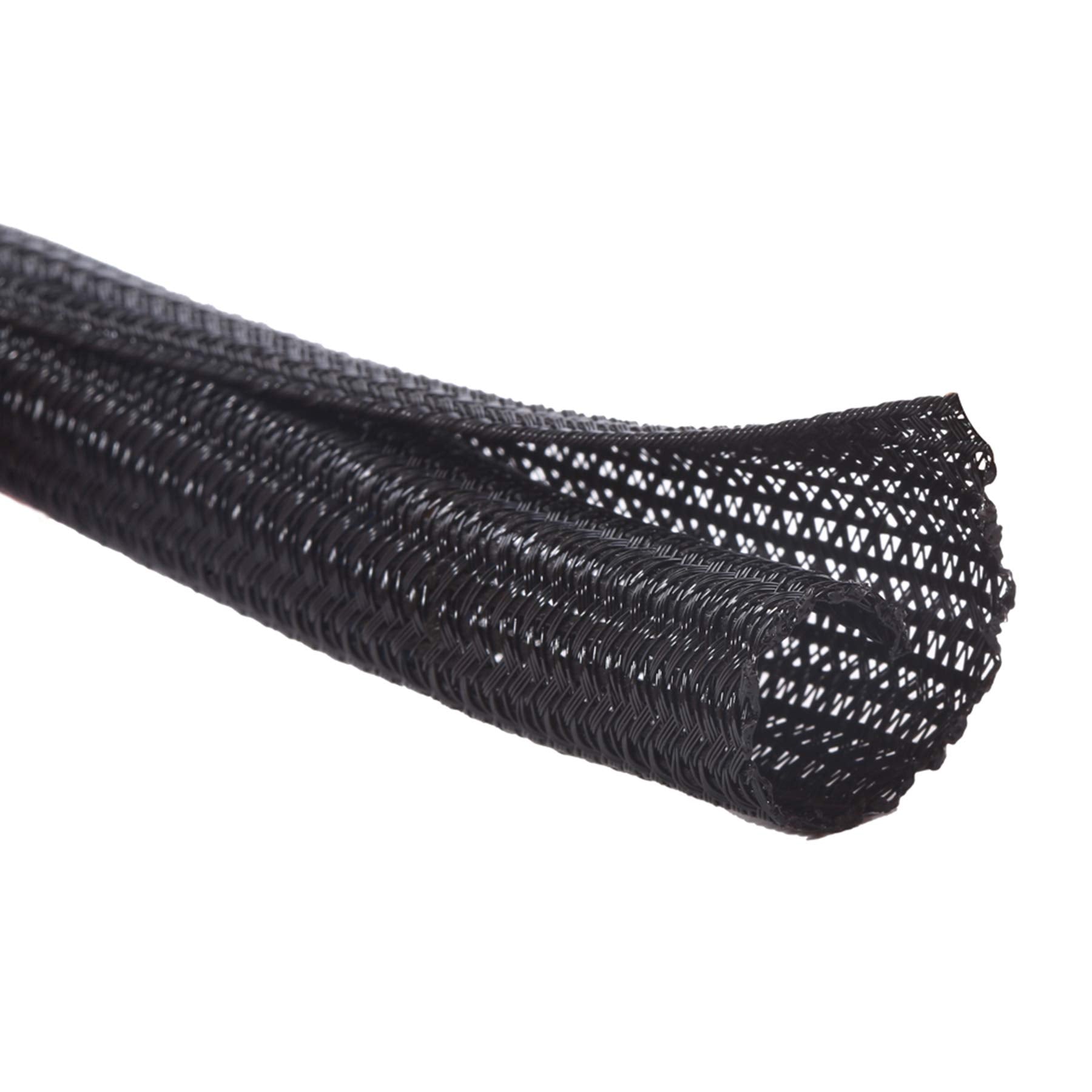 Alex Tech 25ft - 1/4 inch Cord Protector Wire Loom Tubing Cable Sleeve Split Sleeving For USB Cable Power Cord Audio Video Cable ? Protect Cat From