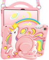 Kokaade for iPad A16 Case/10th Generation Case - Girls Teens Cute Cartoon Horse 10.9 Inch 2022 Tablet Cover with Strap & Rotating Stand Soft 3D