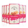 Brodies Chai Masala Tea Tag and Envelope - 6 Tea Boxes of 20 Tea Bags each (120 Tea Bags) - Classic Indian Black Tea blended with Spices for a rich