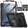 SEYMCY Case for iPad Pro 12.9 Inch 2022/2021/2020/2018 (Pro 6th/5th/4th/3rd), Full-body Shockproof with Screen Protector, 360? Rotating Hand Strap &