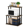 Furinno TURN-N-TUBE Coffee Bar, 3-Tier Bakers Rack, Kitchen Shelves, for Pantry Organizers and Storage, Kitchen Organization, Columbia Walnut