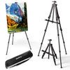 Nicpro Art Easel for Sign, Black Aluminum Metal Tripod Stand - Adjustable Height 17 to 66" for Table-Top/Floor Painting, Drawing, Display, Poster,