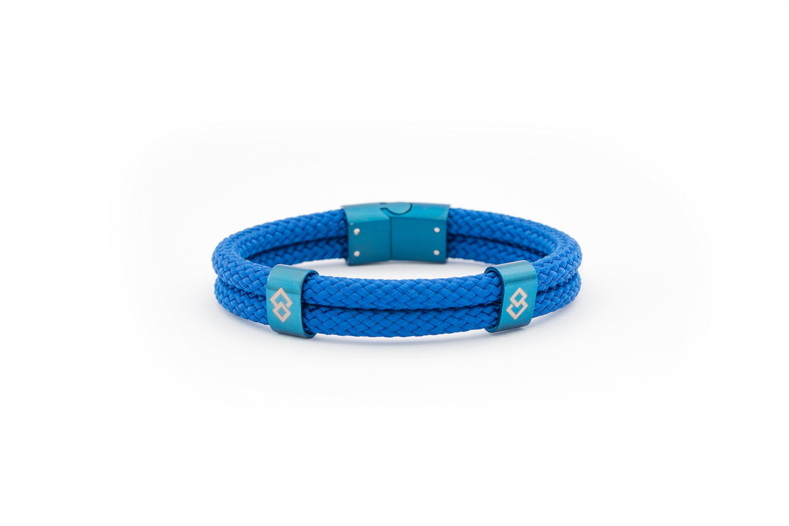TRION:Z Zen Loop Duo Magnetic Bracelets for Women & Men Wristband Featuring Patented ANSPO Technology Unisex Bracelet (Medium, Indigo Blue)