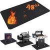 UBeesize Fireproof Mat, 96 x 122 cm Grill Mat, Floor Protection, Fireplace Mat, Grill Mat, Floor Protection Mat, Oil-Resistant, Waterproof, Non-Slip