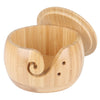 Coopay Bamboo Yarn Bowl with Lid, Knitting & Crocheting Yarn Holder, Wool Keeper for Smaller Skeins