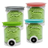 4 Pack Creami Tubs for Ninja Swirl by CREAMi Soft Serve & Ice Cream Maker NC701UK NC701 NC700 Series, Replacement Ice Cream Containers Pints Pots and