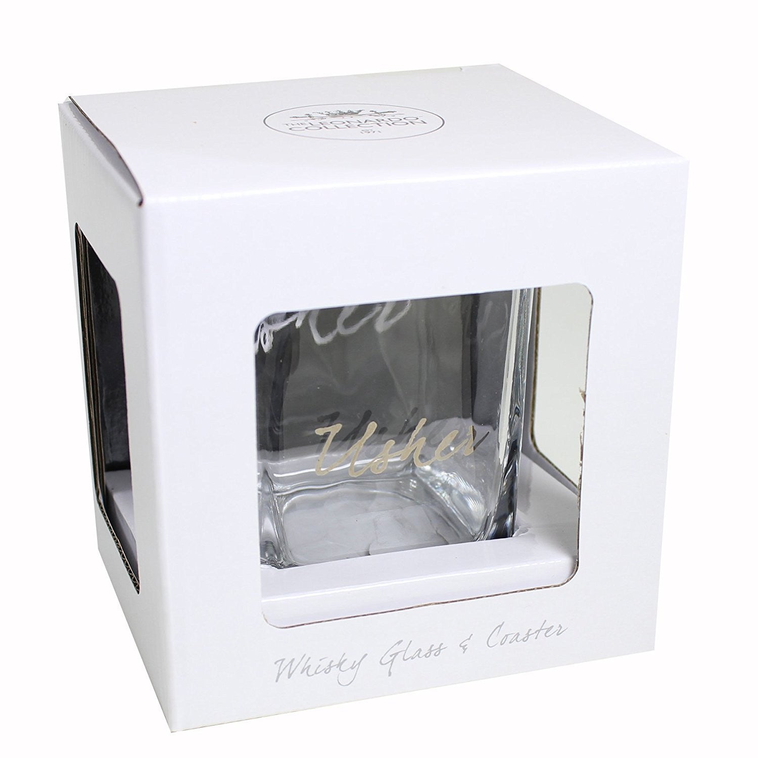 Wedding Usher Whisky Glass & Coaster Thank You Gift LP