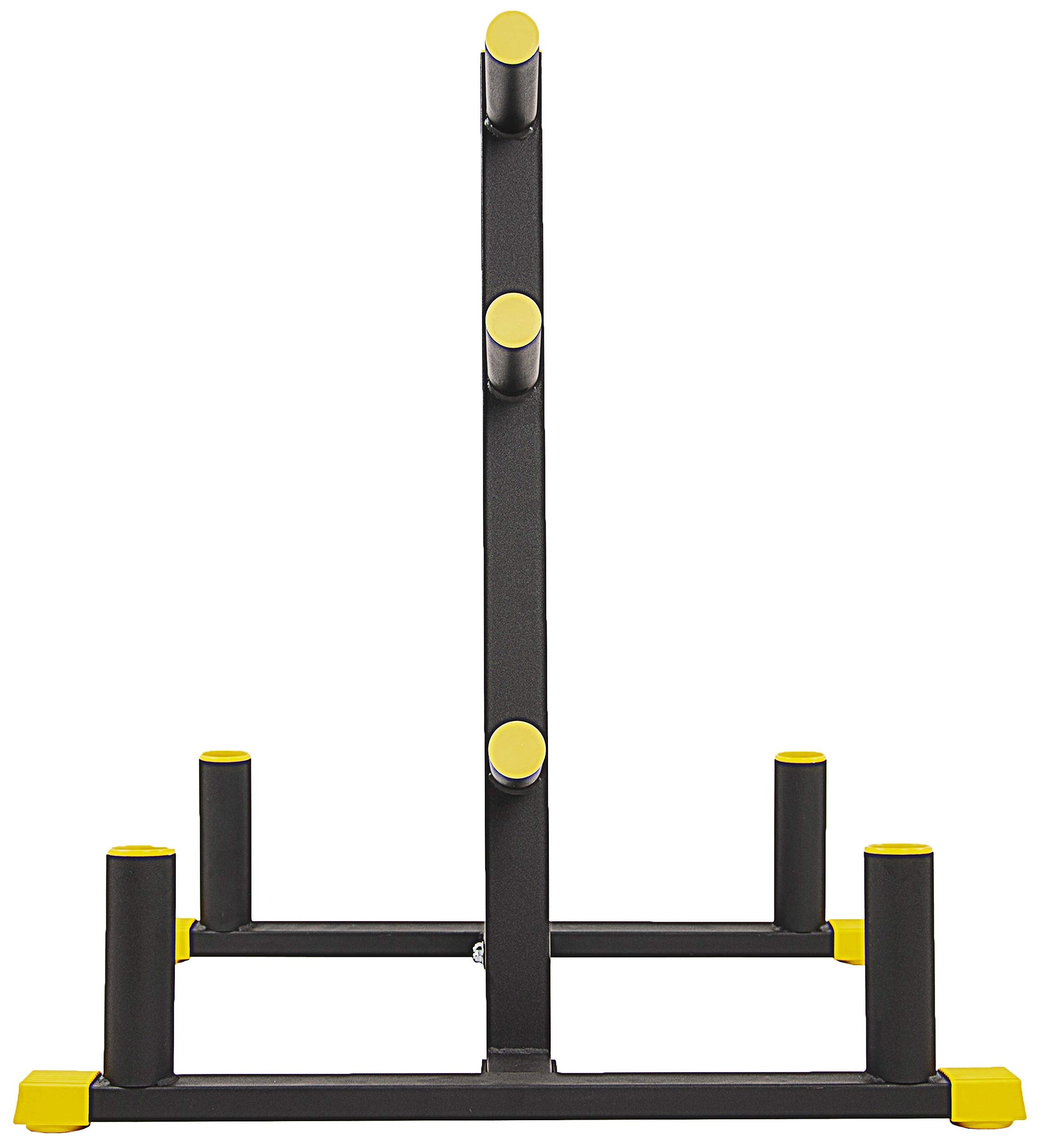 BalanceFrom 2-Inch or 1-Inch Weight Plate Rack with Barbell Holders, 600-Pound Capacity (for 2-Inch Gear), Black