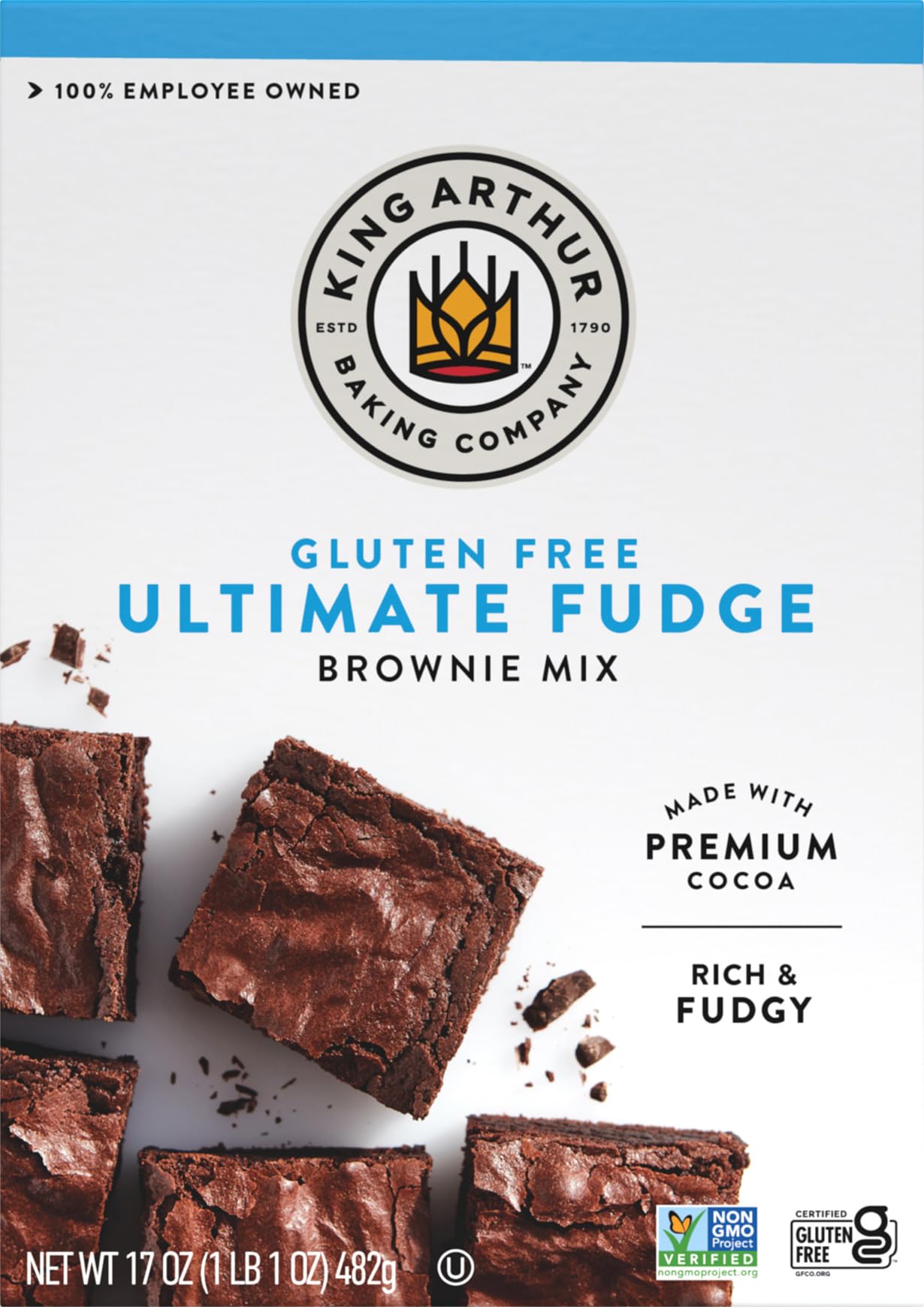 KING ARTHUR MIX BROWNIE GF, 17 OZ
