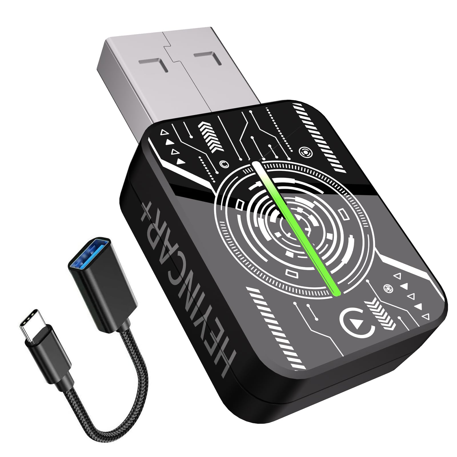 HEYINCAR+ 2025 Wireless CarPlay Adapter UK, Effortlessly Convert Wired to Wireless CarPlay, Compatible with iPhone iOS 10+ & Android Auto, Mini &