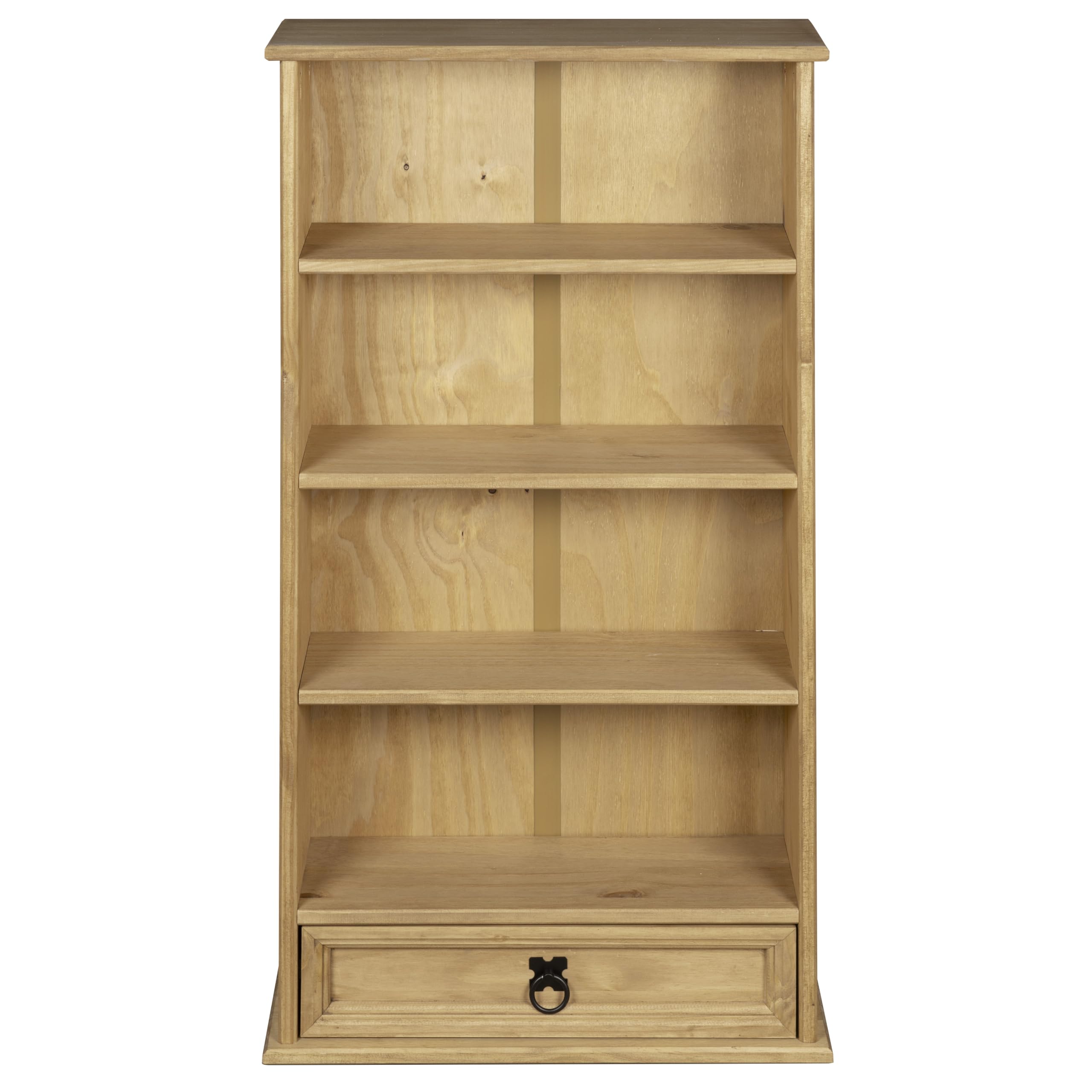 Corona 1 Drawer DVD/CD Rack Bookcase Storage Unit Mexican Solid Pine