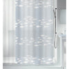 Spirella Anti-Mould Shower Curtain - Anti-Bacterial, Washable, Waterproof, Peva, Sardaigne Fish, 180 x 200 cm, White Transparent