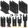 LEILUO 32 Pcs Titanium Multi Tool Blades Kits for Wood Nails Drywall Cutting Oscillating Tool Accessories with Storage Bag Compatible with DeWalt