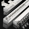 Ceiling Curtain Track, (3Ft-9Ft) Wall or Ceiling Mount Flexible Curtain Rail System, Room Divider, Aluminum Sliding Drop Ceiling Track Set for