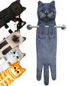 PAT JUUMG Funny Cat Hand Towels for Bathroom,Cute Home Decorative Hanging Kitchen Towel,Super Absorbent Soft,Cat Gifts for Cat Lovers,Gifts For