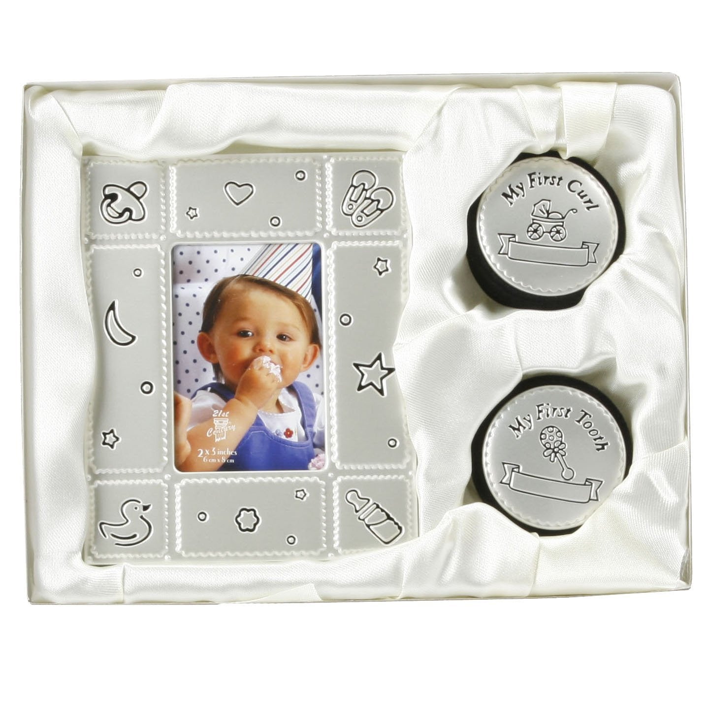 My First Curl , Tooth and Photo Frame Silver