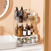 KHNR 2-Tier 2-Drawer MakeupOrganiser Countertop, Multi-Purpose Large Vanity Organisers, Large Bathroom & Skincare, Exquisite Vanity Organizer for