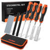 AojSup Wood Chisel Set, Professional Chisel Set Included 4X Wood Chisel(6mm, 12mm,19mm, 25mm), 2X Carpentry Pencils, 1x Whetstone, 1x Storage Bag,