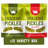 Serious Pig Snacking Pickles Selection Box Original and Chilli Flavour Gherkins - Low Calorie Gluten Free Vegan (12 x 40g)