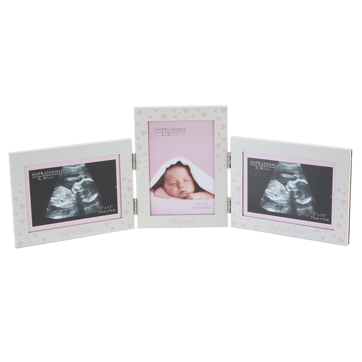 Juliana Aluminium First Scan, Second Scan and New Born Photo Frame - Girl