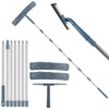 2.9M Window Cleaning Equipment with Long Handle,Telescopic Window Cleaner with 15'' Squeegee & Microfiber Scrubber,Window Cleaning Pole for High