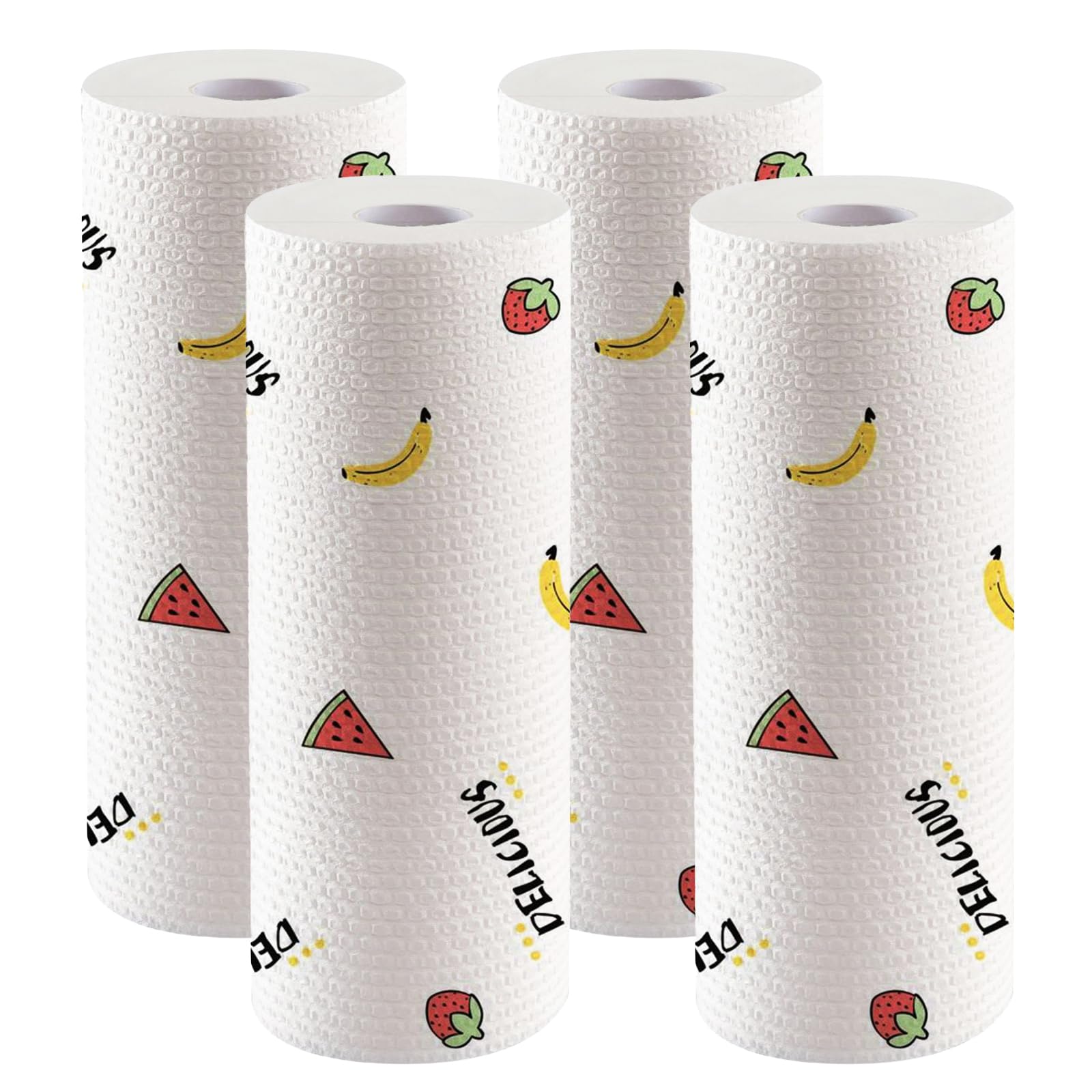 4 Rolls Multipurpose Non-Woven Fabric Roll, Sonwaha Disposable Cloths Lazy Reusable Dish Cloth Drying Towel Household Cleaning Cloth Kitchen Dish