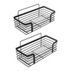 Ibergrif 2 Pack Black Bathroom Shelf Organiser, Shower Caddy M34036B - Rustproof, Waterproof, High Load-Bearing, Easy Installation